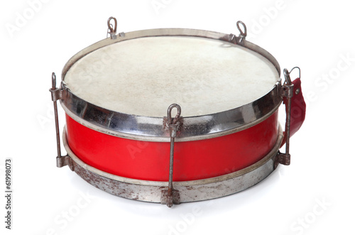 Photo: pioneer drum isolated on white background pioneer drum isolated on white background