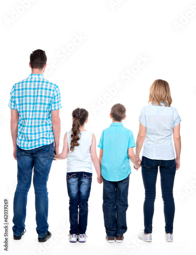 Photo: Full rear portrait of the family with children Full rear portrait of the family with children