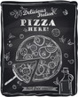 Chalk pizza with the cut off slice. Chalk pizza with the cut off slice.