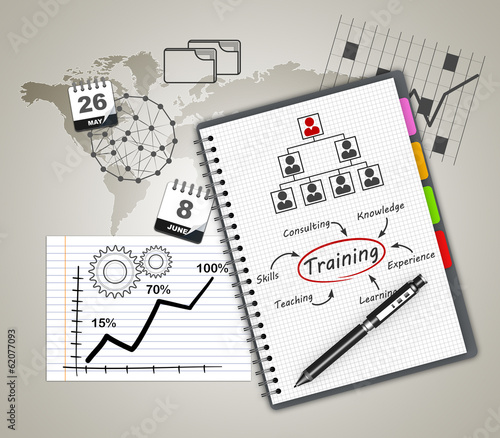 Illustration: Notepad training concept Notepad training concept