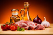 Fresh raw pork on cutting board Fresh raw pork on cutting board
