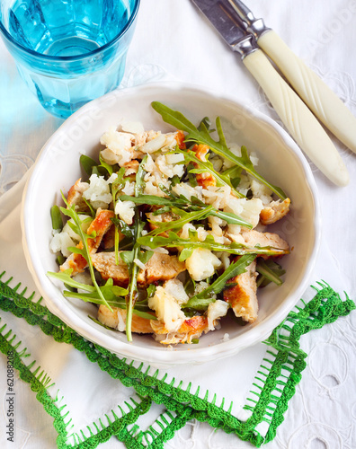 Photo: Rocket, cauliflower and chicken salad Rocket, cauliflower and chicken salad