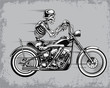 Skeleton Riding Motorcycle Vector Illustration Skeleton Riding Motorcycle Vector Illustration