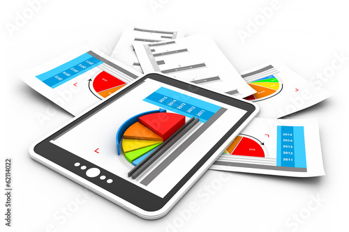 Illustration: Business reports graph Business reports graph