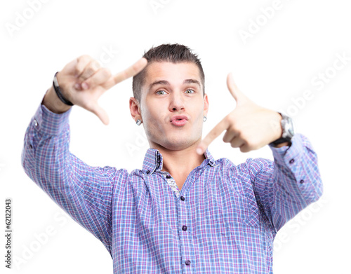 Photo: Handsome casual man smiling Handsome casual man smiling