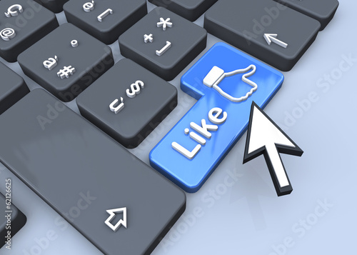 Illustration: Like Button - 3D Like Button - 3D