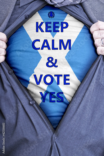 Photo: Scottish Businessman votes yes Scottish Businessman votes yes