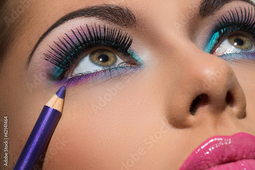 Photo: Colorful makeup Colorful makeup