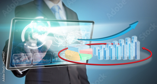 Photo: Businessman graph concept Businessman graph concept