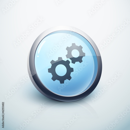 Vector: icône bouton internet engrenage icône bouton internet engrenage