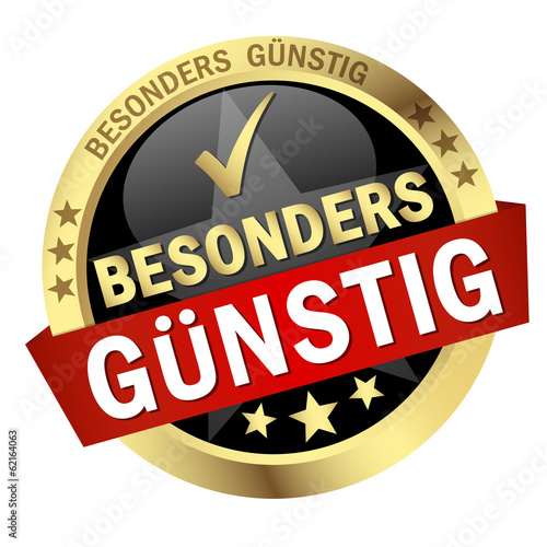 Vector: Button " BESONDERS GÜNSTIG " Button " BESONDERS GÜNSTIG "