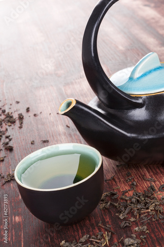 Photo: Traditional green tea ceremony. Traditional green tea ceremony.