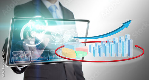 Photo: Businessman graph concept Businessman graph concept