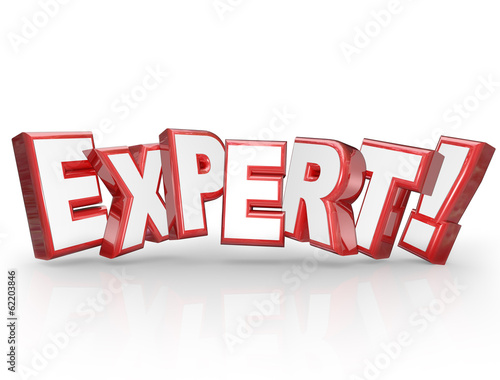 Illustration: Expert 3D Word Professional Experience Expertise Skills Expert 3D Word Professional Experience Expertise Skills