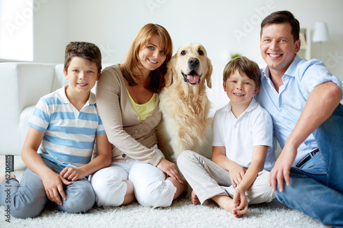 Photo: Family with dog Family with dog