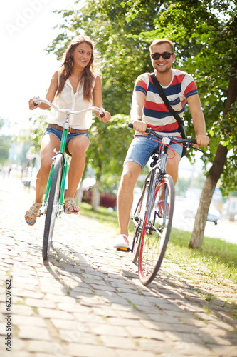 Photo: Cycling in the park Cycling in the park