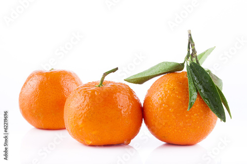 Photo: Tangerine on white background Tangerine on white background