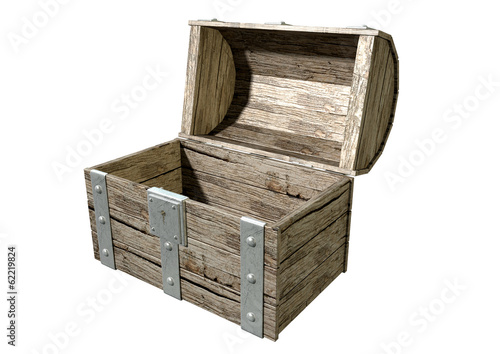 Illustration: Treasure Chest Open Empty Treasure Chest Open Empty