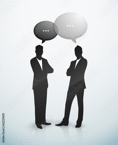 Vector: Conversation diccussion homme bulle Conversation diccussion homme bulle