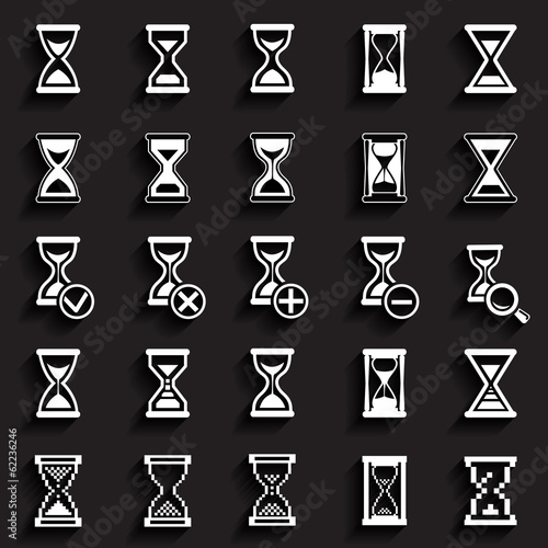Vector: Sand glass Icons & Symbols. Sand glass Icons & Symbols.