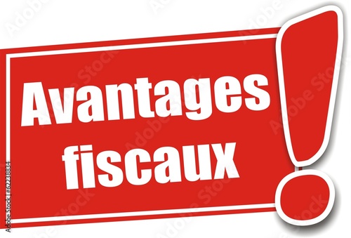 Vector: étiquette avantages fiscaux étiquette avantages fiscaux