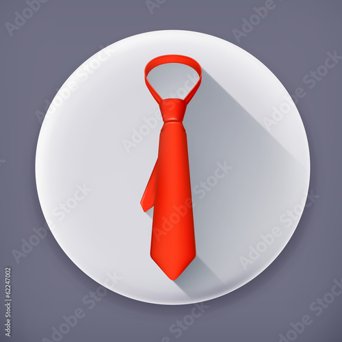 Vector: Necktie long shadow vector icon Necktie long shadow vector icon