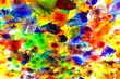 Colorful plastic glasses flowers decoration Colorful plastic glasses flowers decoration