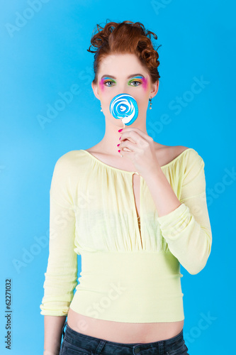 Photo: Girl with a lollypop Girl with a lollypop