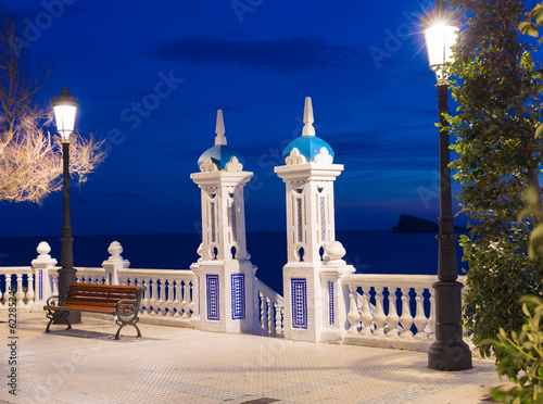 Fototapeta Benidorm sunset Alicante Balcon Mediterraneo in Spain