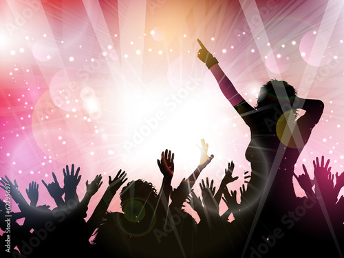 Vector: Party crowd background Party crowd background