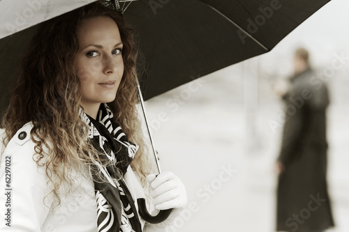 Photo: Woman with umbrella Woman with umbrella