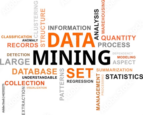 Vector: word cloud - data mining word cloud - data mining