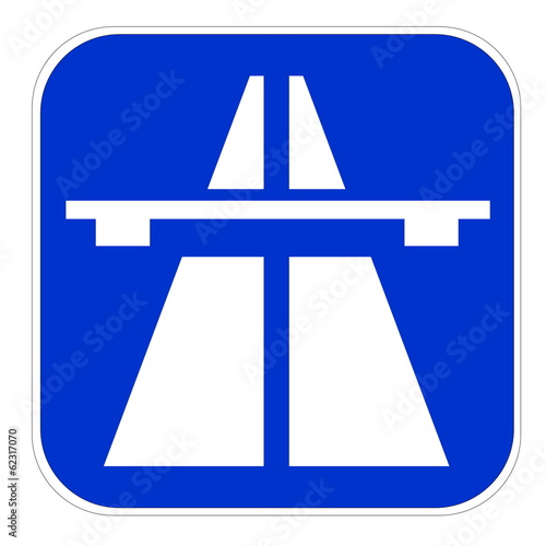 Photo: European highway icon European highway icon