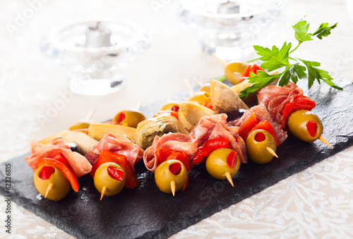 Photo: Antipasti skewers Antipasti skewers