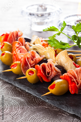 Photo: Antipasti skewers Antipasti skewers