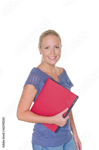 Photo: Frau mit Bewerbungsmappe Frau mit Bewerbungsmappe