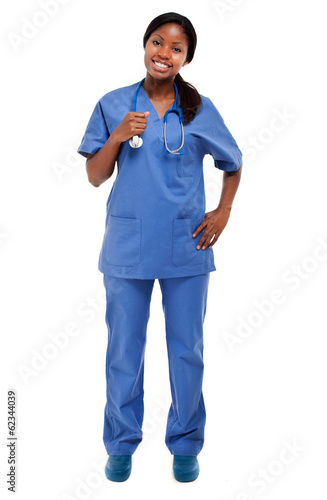 Photo: Isolated Black Nurse Isolated Black Nurse