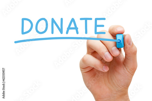 Photo: Donate Blue Marker Donate Blue Marker
