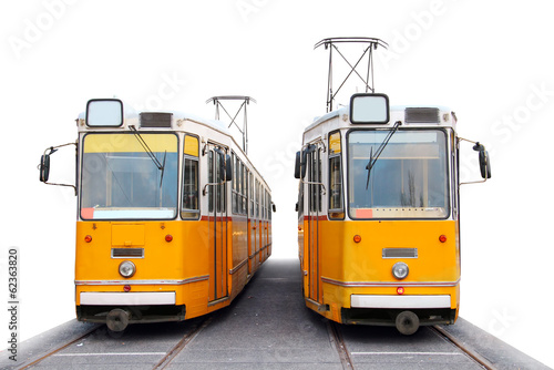 Photo: Orange Budapest trams Orange Budapest trams