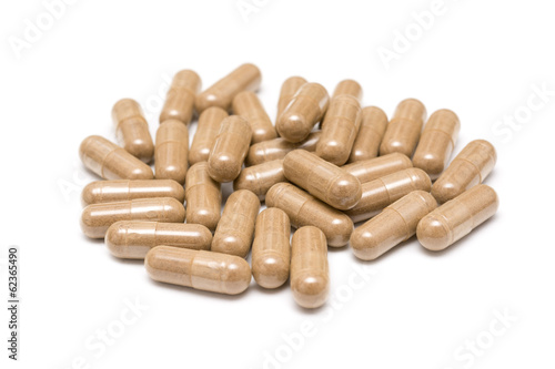 Photo: Natural Plant Treatment Pills Isolated Natural Plant Treatment Pills Isolated