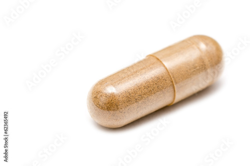 Photo: Natural Plant Treatment Pill Isolated Natural Plant Treatment Pill Isolated