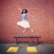 woman jumping woman jumping
