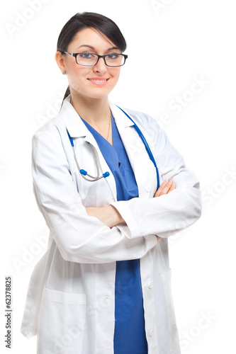 Photo: Portrait of a friendly female doctor Portrait of a friendly female doctor