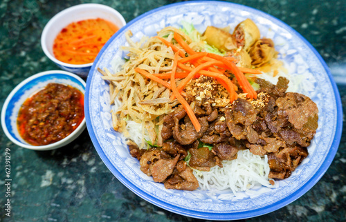Photo: Traditional Vietnamese Bun Vermicelli Salad Traditional Vietnamese Bun Vermicelli Salad