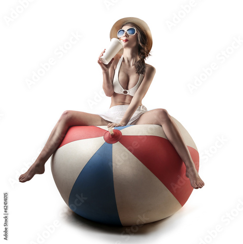 Photo: girl on ball girl on ball