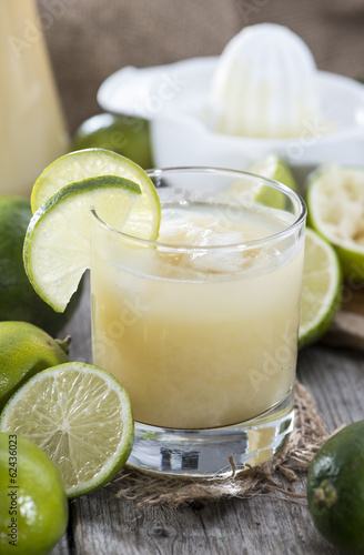 Photo: Glass with fresh made Lime Juice Glass with fresh made Lime Juice