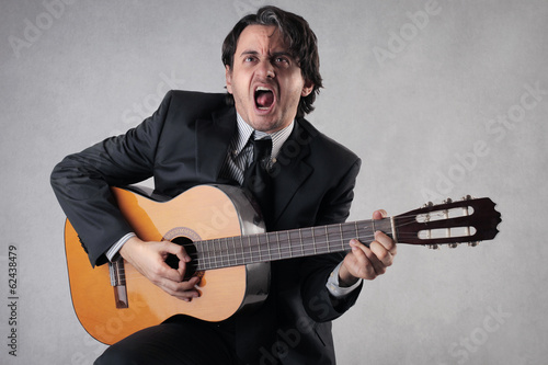 Photo: singing businessman singing businessman