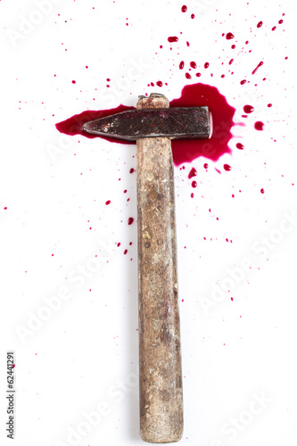Photo: Blood on white background Blood on white background