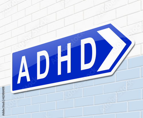 Illustration: ADHD concept. ADHD concept.
