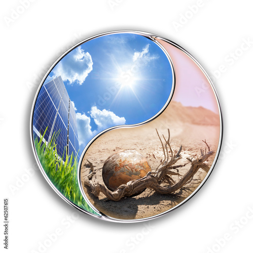 Photo: energy solar can save our planet - environment concept energy solar can save our planet - environment concept